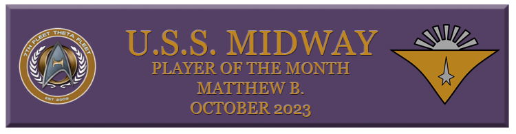 Theta Fleet Player of the Month - Matthew B.- October 2023
