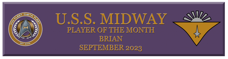 Theta Fleet Player of the Month - Brian - September 2023
